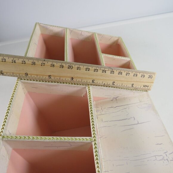 Stationary Organizer Floral with drawer and gold accents - Picture 5 of 13